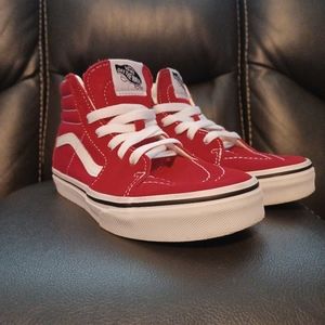 Children's size 2 red and white Vans